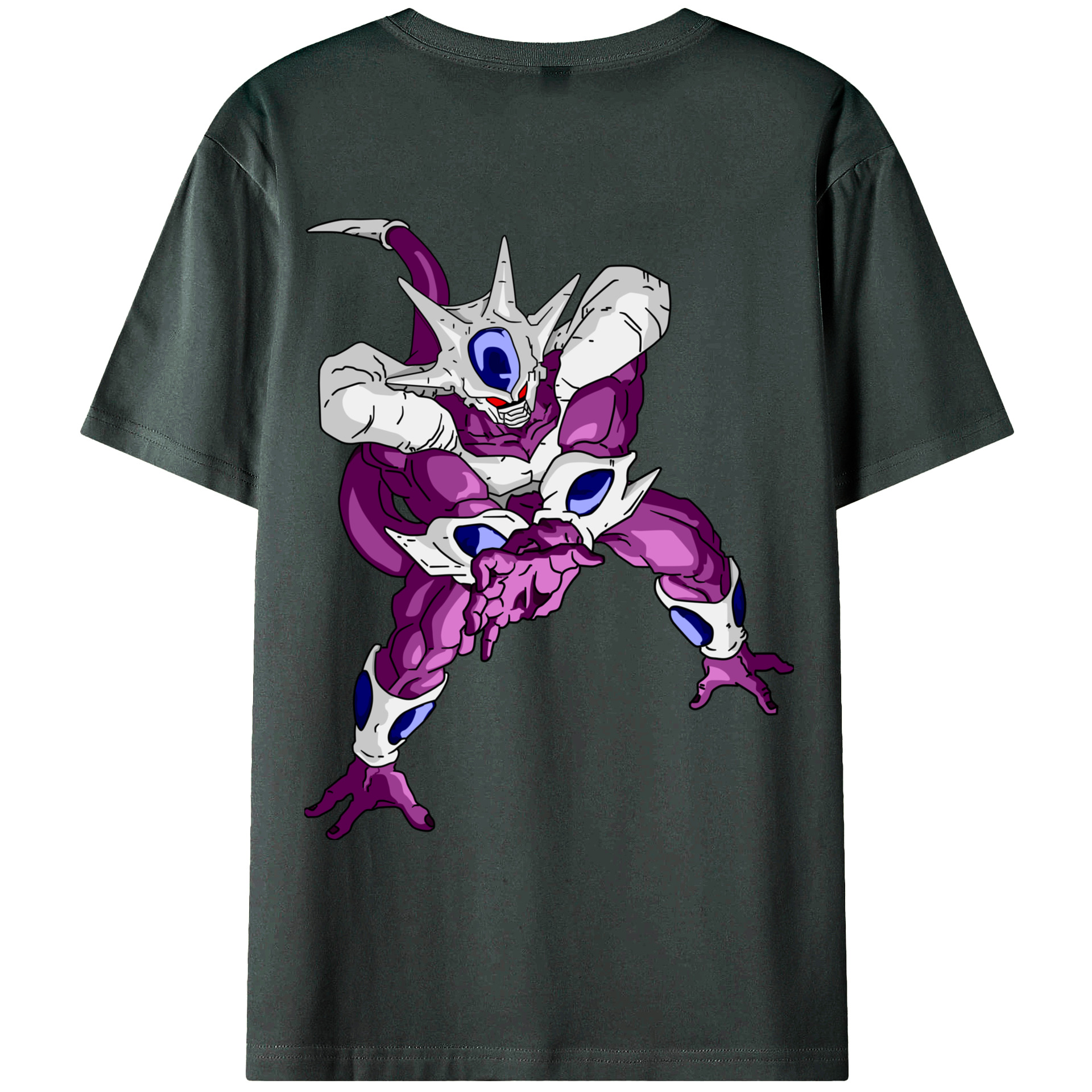 （画像用） ドラゴンボール クウラ DRAGON BALL Cooler Coora 綿100％ メンズ半袖Tシャツ（バックプリント） 通気性